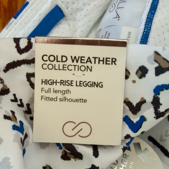 CALIA by Carrie Underwood Blue and Black Patterned Leggings - Picture 7 of 8